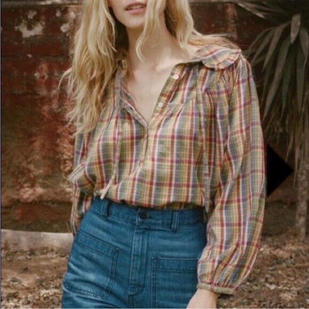 Doen Multicolor Plaid Button-Down Shirt